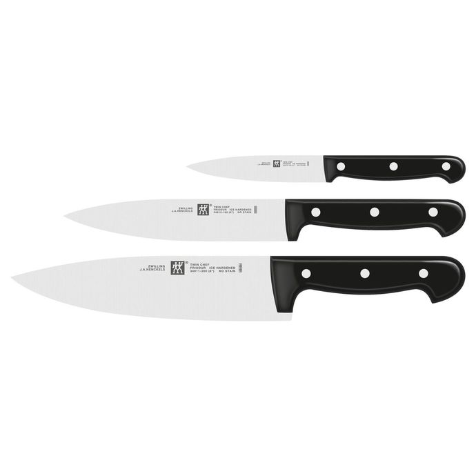 Conjunto de Facas, 3 pcs, Faca Do Chef 8, Faca Carne 6, Faca Guarnecer ...