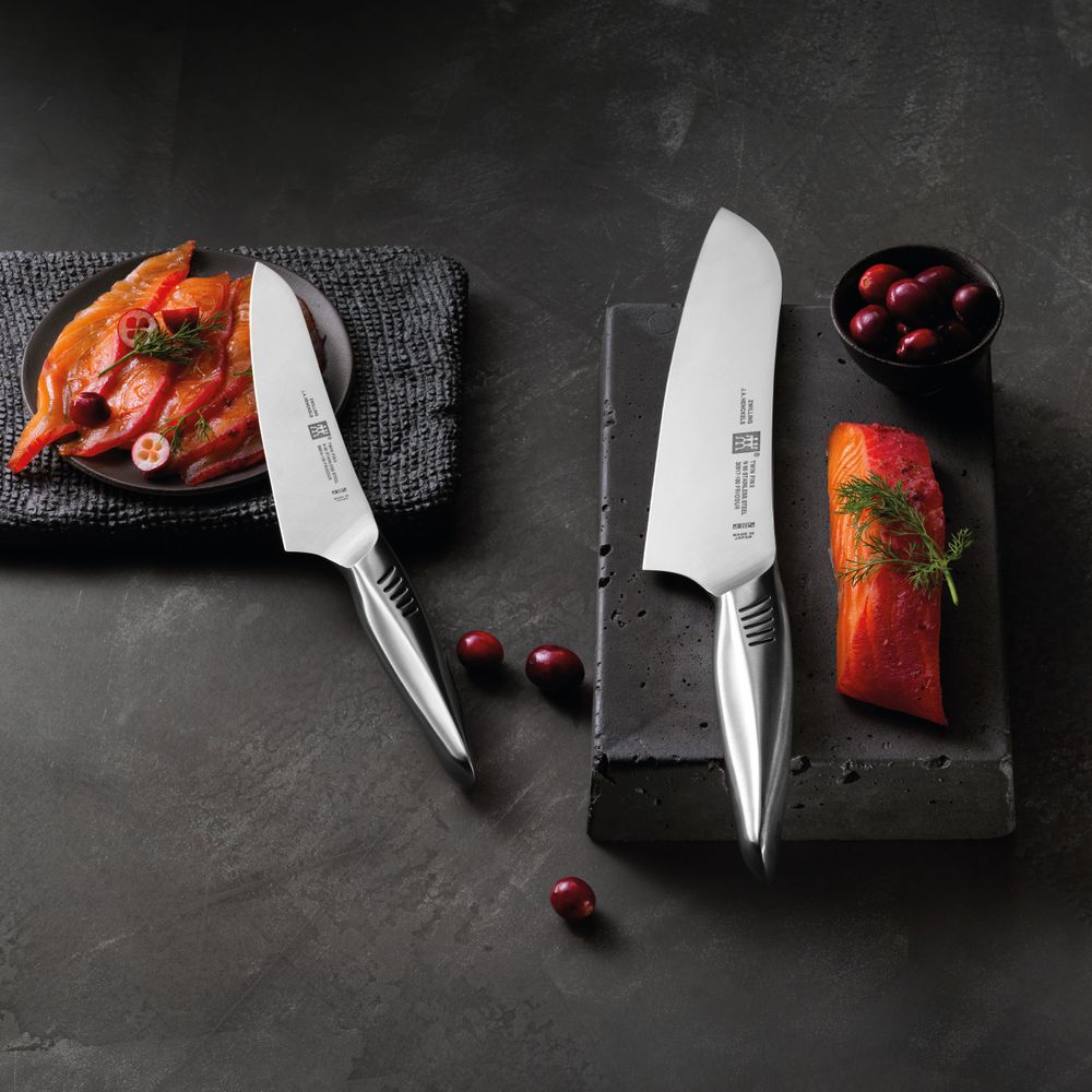 Faca Santoku em aço inoxidável Twin Fin 2, 180mm, ZWILLING